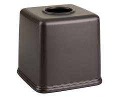 InterDesign Kent distributeur de mouchoirs pratique, boite a mouchoir compacte en plastique pour toutes les pièces de la maison, couleur bronze