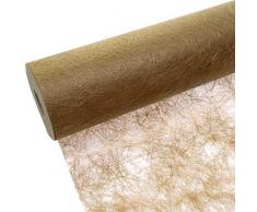 Deko AS GmbH Ruban de Table dunkelgold sizo Flor 60 cm Rouleau 25 Mètres - 60-600-25-041