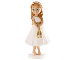 dekora Figurine décorative pour gâteau de première Communion 13 cm Blanc 13 cm