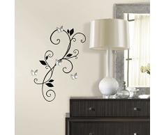 Room Mates 54135 Autocollant Mural Motif Papillons et Vignes Papier Multicolore 48 x 8 x 8 cm