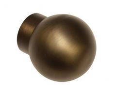 GARDINIA Embouts de Tringle Ã rails rideau, 2 x Billes dextrÃ©mitÃ© dÃ©pingle, SÃ©rie Windsor, MÃ©tal, Bronze, Ã 25 mm