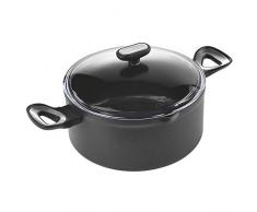 Pyrex - Origin+ - Faitout avec Revêtement antiadhésif sain â Compatible tous feux dont Induction â Aluminium - Gris quartz - 4.9 L