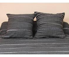 Soleil dOcre Housse de coussin 40x40 cm ODILE Noir