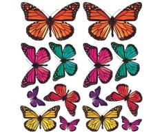Thedecofactory ACC0003B3D Papillons Relief 3D ROMMATES REPOSITIONNABLES (26 Stickers), Vinyle, Multicolore, 26 x 26 x 1 cm