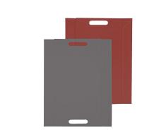 FreeForm Plateau tournant 45Â x 35Â cm 2Â piÃ¨ces, Similicuir, Rouge/Gris, 9Â x 12Â x 16Â cm
