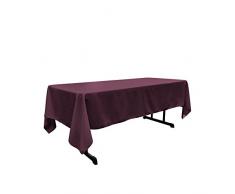 La Lin Polyester en Popeline Nappe, Polyester, Aubergine, 152.4 x 305 x 0.04 cm