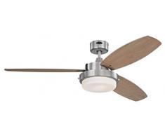 Westinghouse 7205240 Alloy Ventilateur de plafond E27 Métal Nickel brossé