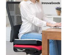 InnovaGoods Fushion Coussin en Gel, Polyester, Noir et Blanc, 36 x 46 x 8 cm