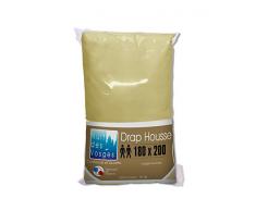 Nuit des Vosges 2101249 Cotoval Drap Housse Uni Coton Seigle 180 x 200 cm