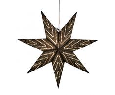 Konstsmide 2959-780 Ãtoile Ã Suspendre en Papier PerforÃ© LivrÃ© sans Lampe CÃ¢ble Noir/SurpiqÃ»re DorÃ©e