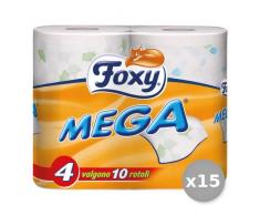 Foxy Set 15Â Mega x 4Â ROTOLONI Papier Toilette Accessoires pour Le Bain, Multicolore, Unique