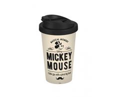 Disney Mickey Mouse 13760 Disney Mickey & Minnie Vintage Coffee to go Gobelet Ã CafÃ© RÃ©utilisable PolypropylÃ¨ne Beige 400 ml