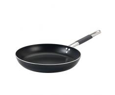 Pentole Agnelli Alblack Sauteuse Ã©vasÃ©e Basse en Aluminium avec poignÃ©e Tubulaire en Acier Inoxydable, Noir 40Â cm Noir