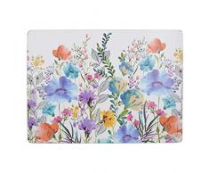Creative Tops Sets de Table rectangulaires imprimés avec Dos en liège Motif Prairie Floral Multicolore 40 x 29 cm