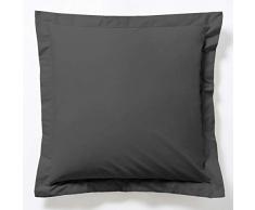Vision Taie dOreiller Anthracite - 65x65cm - 100% Coton, Anthracite
