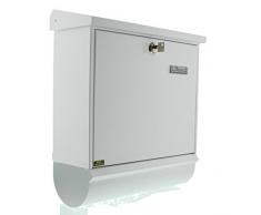 Burg Wächter Boîte à lettres dextérieur en acier inoxydable Ensemble, blanc, Comfort 91300 W