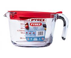 Pyrex 8022313 Classic Broc mesureur en verre avec couvercle 1L