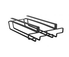Wenko 53258100 Accroche-Verres pour étagère, Noir, 20 x 7 x 28 cm