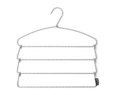 Brabantia 110764 Cintre Ã Pantalons Soft Touch Gris, MÃ©tal, 1,5x41,5x42,5 cm