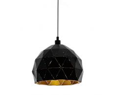 Eglo ROCCAFORTE Suspension en acier 60 W Noir/dorÃ©