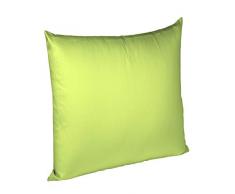 Fleuresse Colours 9100â4580 taie doreiller 40 x 80 cm en Satin de Coton mako, 100% Couleur Bordeaux Coton avec Fermeture Ã©clair -, Satin, Vert Pomme, 40x40