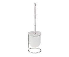 Wenko 15869100 Porte Brosse WC Piego Chromé Blanc Dimensions 11,5 x 24 x 11,5 cm