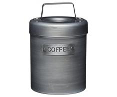 Kitchen Craft Boîte à Thé en Métal Style Industriel et Vintage, Métal, Gris, 1 L