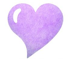 Santex 2935-16 Set de Table Forme CÅur Tissu Parme 38 x 38 x 0,01 cm