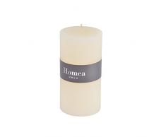 HOMEA 6BPC020EC Bougie Cylindrique Paraffine Ecru 6.8x6.8x13 cm