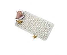 Rayen Tapis pour Massage Baignoire, Caoutchouc Naturel, Blanc, 35Â x 65Â cm