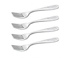Viva Haushaltswaren 4 fourchettes en Acier chromé pour Enfant Motif Pingouin Couverts pour Enfant, chromé, Argent, 14 x 2,5 x 1 cm de 38444 #