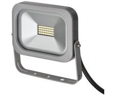 Brennenstuhl Projecteur LED Compact Slim 950 lumens (10W, IP54, 0,3m de câble), Argent