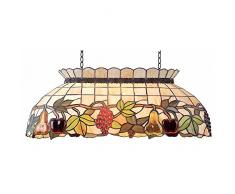 interfan Suspension Tiffany billard Nature morte E27, Multicolore