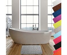 MSV 2108393 Galets Tapis de Bain Gris 40 x 60 cm