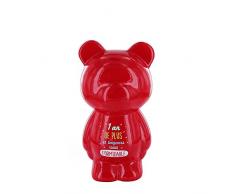 THE CASH FACTORY TI2988 Tirelire Un an DE Plus, Céramique, Rouge, 12 x 11 x 22,3 cm