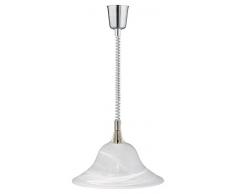 Trio Leuchten Train Lampe suspension Nickel mat/verre dalbÃ¢tre blanc 301700107