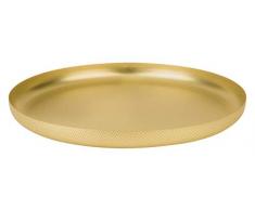 Alessi JM14/35 BR Plateau Rond, Laiton, Or, 35 x 35 x 3,5 cm