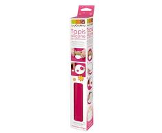 ScrapCooking 5113 Tapis Silicone pour pâte à Sucre, Platinum, Rose, 34,5 x 4,5 x 4,5 cm