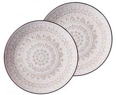 Ritzenhoff & Breker Série Valencia Assiette décorée marron