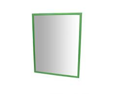 HenBea 755/A3 Miroir Incassable avec Cadre Plastique Vert 100 x 65 x 7 cm