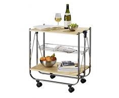 Wenko 713001500 Desserte Dinett Ãrable - Repliable, MDF, 68 x 70 x 40.6 cm, Beige