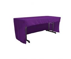 La Nappe en Lin Dos Ouvert Popeline Polyester Drap-Housse pour Tables de Enseignement, 72 par 30 par 76 cm, Violet
