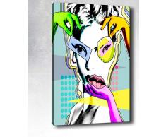 Bonamaison Peinture sur toile, multicolore, 50 x 70 cm - Conçu et fabriqué en Turquie