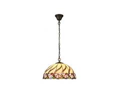 interfan Lampe suspension tiffany Lilac E27, Multicolore