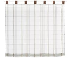 Home Fashion 79834-760 Rideau Store Bateau avec Boucles Pierre Gris 140 x 120 cm