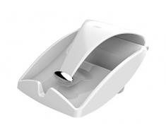 BIESSE CASA PolypropylÃ¨ne/MÃ©tal Trendy Porte-Serviettes de Table pour Serviettes en Papier avec Bouton mÃ©tal, Blanc