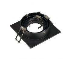 SLV 113491 New Tria I Spot encastré, angulaire, Black-mat, max. 50 W, incl. Pince à ressorts, Aluminium, Noir,