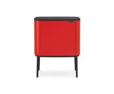 Brabantia - 315749 - Poubelle Bo Touch Bin 36 litres, Rouge