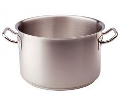 Pentole Agnelli Casserole Haute en Aluminium avec poignÃ©e Tubulaire en Acier Inoxydable 18/10, argentÃ© 3,3 l Argent