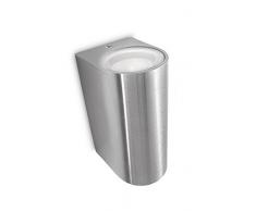 Philips - Nightingale - Applique murale, éclairage extérieur pour jardin, 2 x 35 W 10 x 8 x 16 cm inox